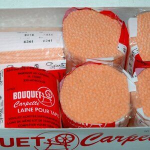 16 Pkgs Lt. Salmon Rug LATCH HOOK Yarn PreCut 100% Pure Virgin Wool Bouquet NEW